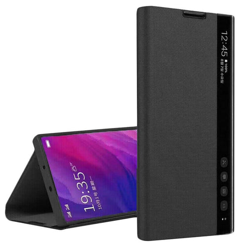 Galaxy S25 PU Leather Side Window Flip Case