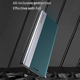 Galaxy S Series Ultra PU Leather Side Window Flip Case