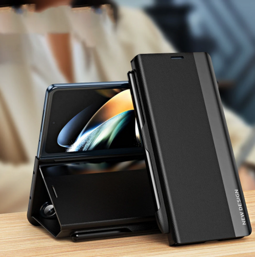 Luxury Electroplated Leather Magnetic Phone Case for Z Fold Series