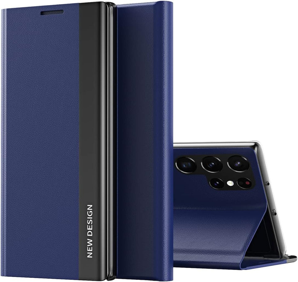 Galaxy S Series Ultra PU Leather Side Window Flip Case